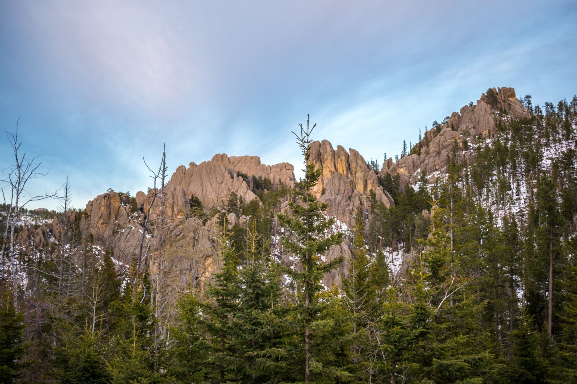 Epic mountain landscape scenery from the preserve forest of the park